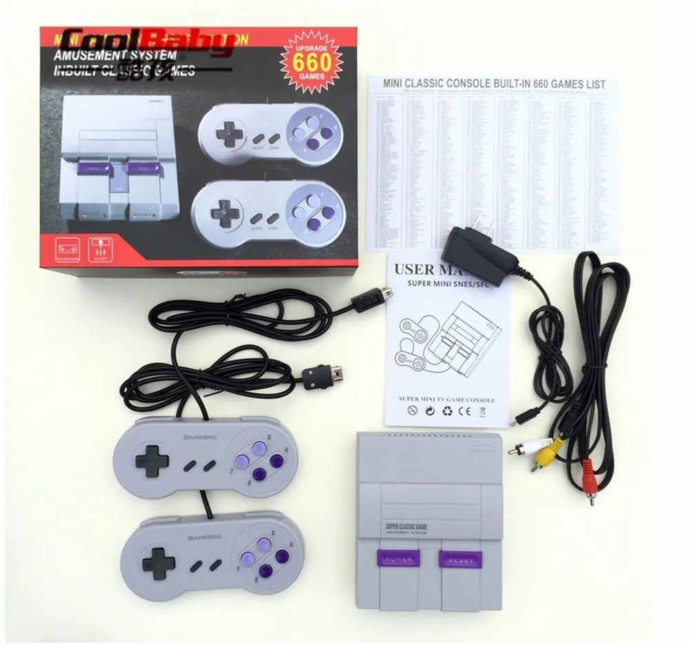 Super Classic Mini Entertainment System SNES Included 21 Games 1SET NO USED