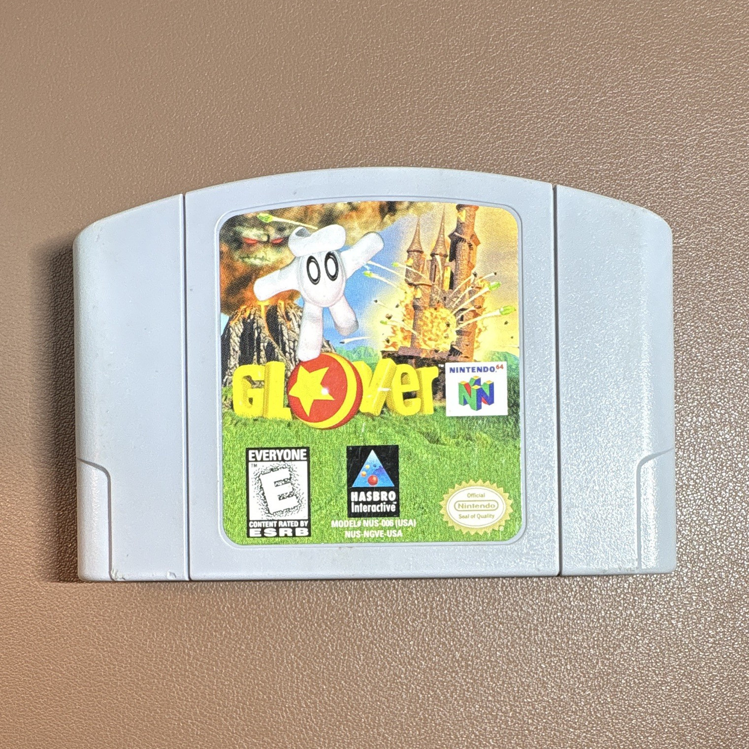 Glover Nintendo 64 N64 Game Cartridge E Hasbro Interactive NTSC-U/C (US/CA)