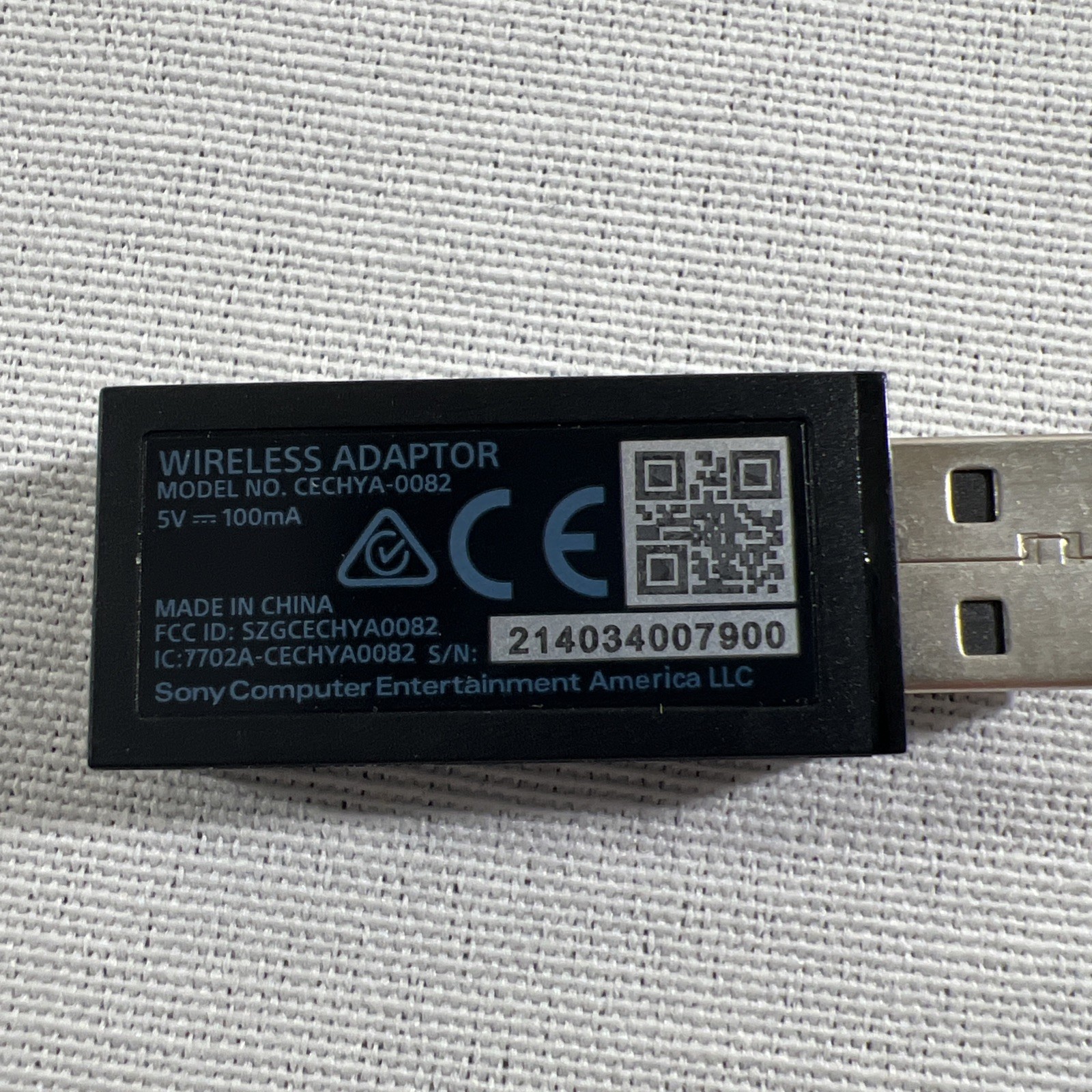 PlayStation Wireless USB Dongle Adapter CECHYA-0082 BLACK Headset PS3 / PS4 OEM
