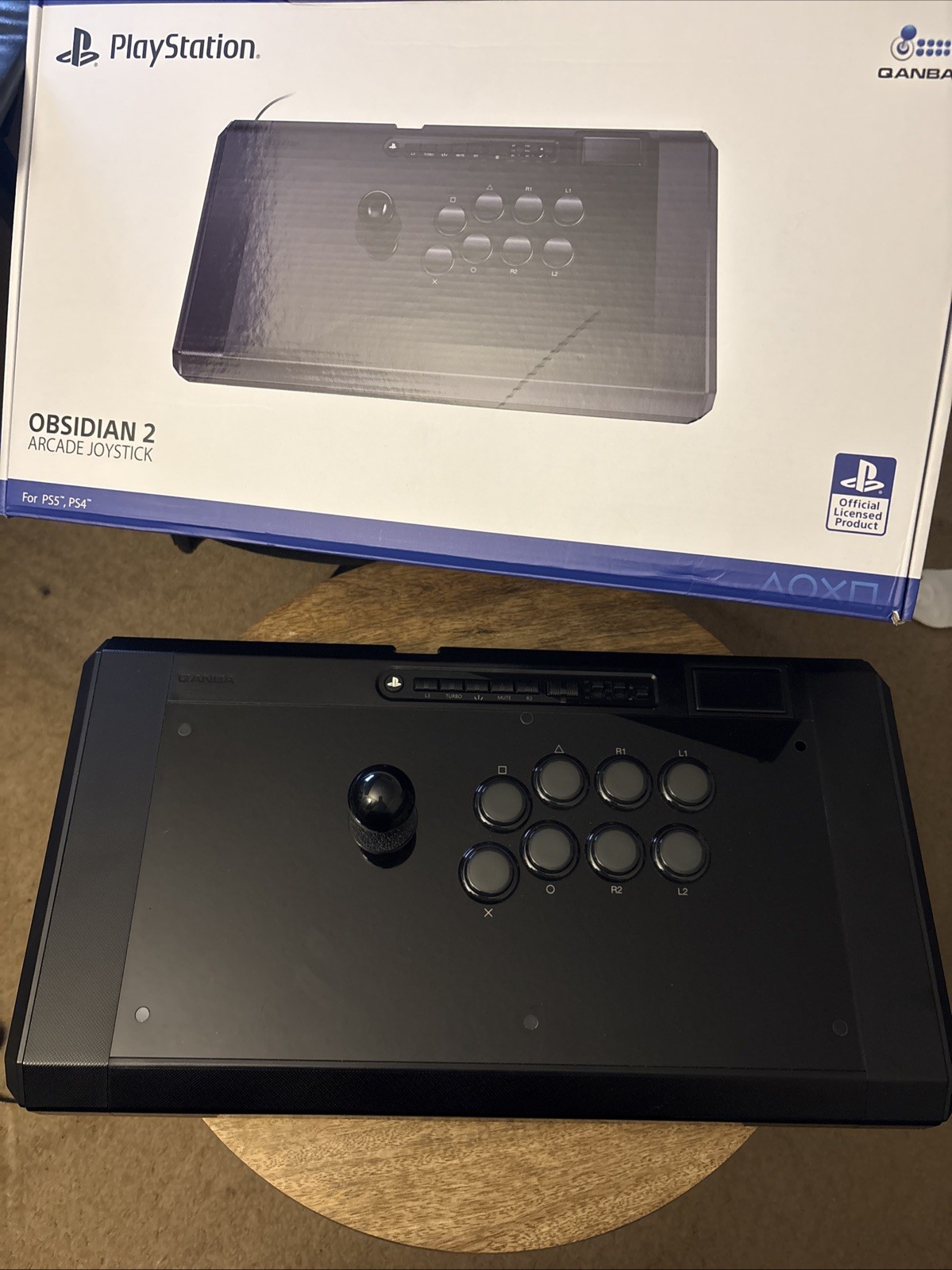 Qanba Q7 Obsidian 2 Wired Joystick For PS5, PS4, PC, W/ Qanba Gravity KS Buttons