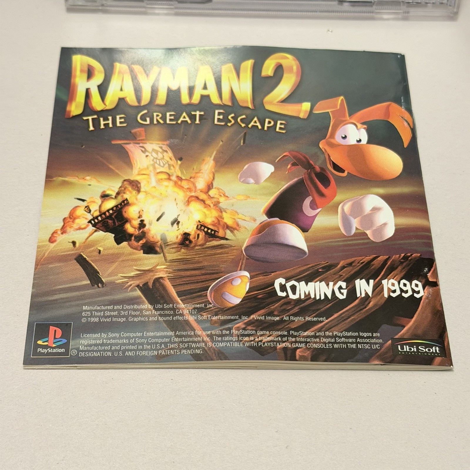 Rayman Sony PlayStation 1998 CASE ONLY with Manual NO CD READ