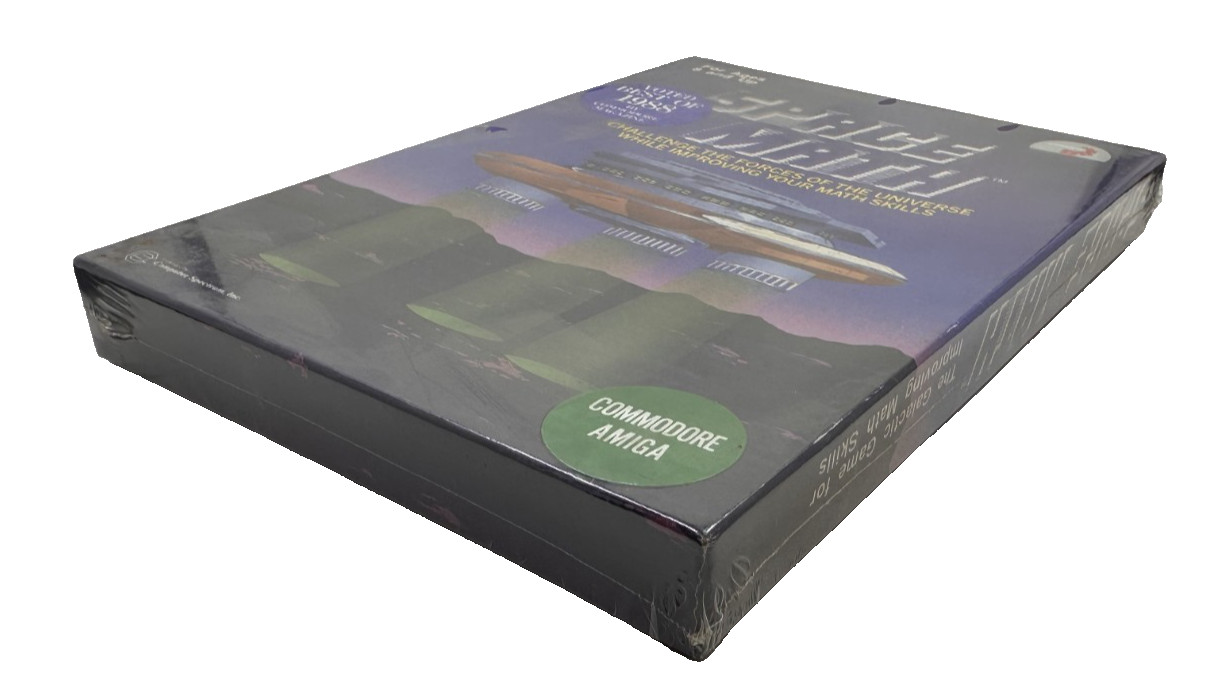 Space Math Commodore Amiga Big Box 1988 Intracorp RARE Sealed Edutainment