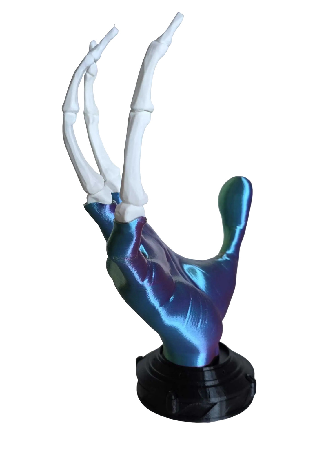 3D Printed Unique 9″ Multi Color Alien Skeleton Hand Console Controller Stand