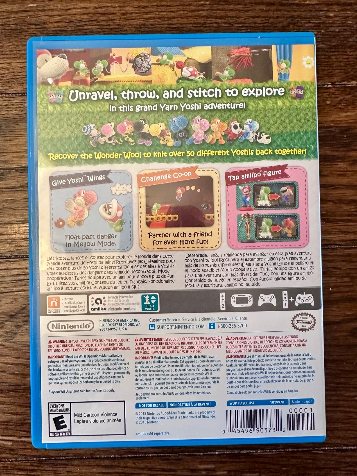 Yoshi’s Woolly World + Light Blue Yarn Yoshi (Nintendo Wii U, 2016)