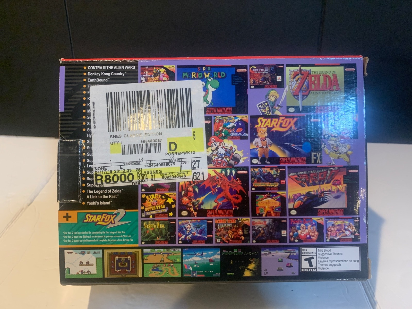 Nintendo SNES Classic Edition Mini Super Entertainment System – Missing plug in