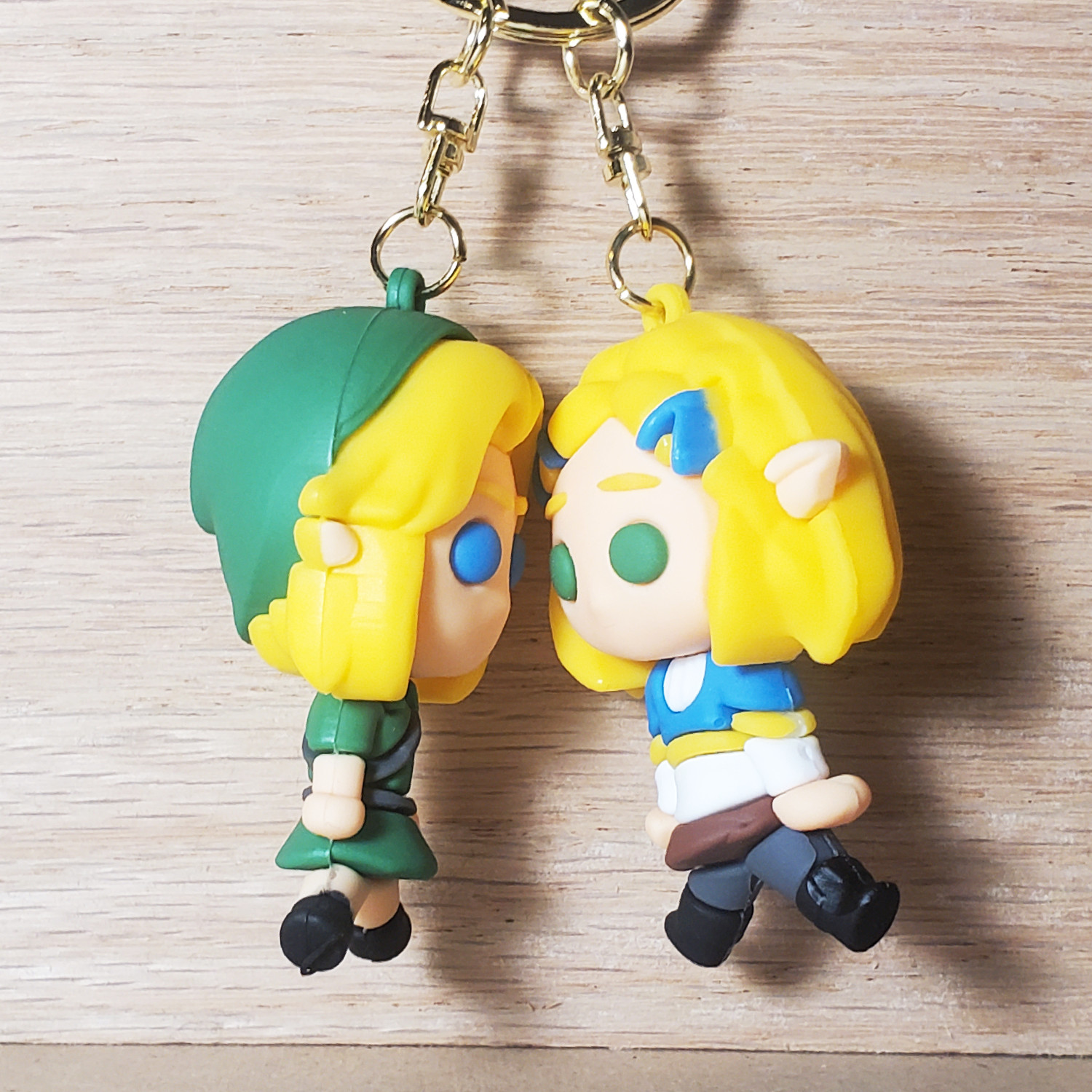 Link and Zelda mini figures keychain backpack clip accessory pendants BOTW TOTK
