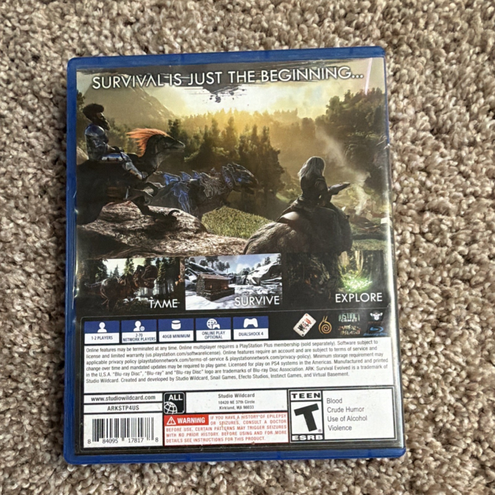 Studio Wildcard Ark: Survival Evolved PlayStation 4 Survival Game Multiplayer