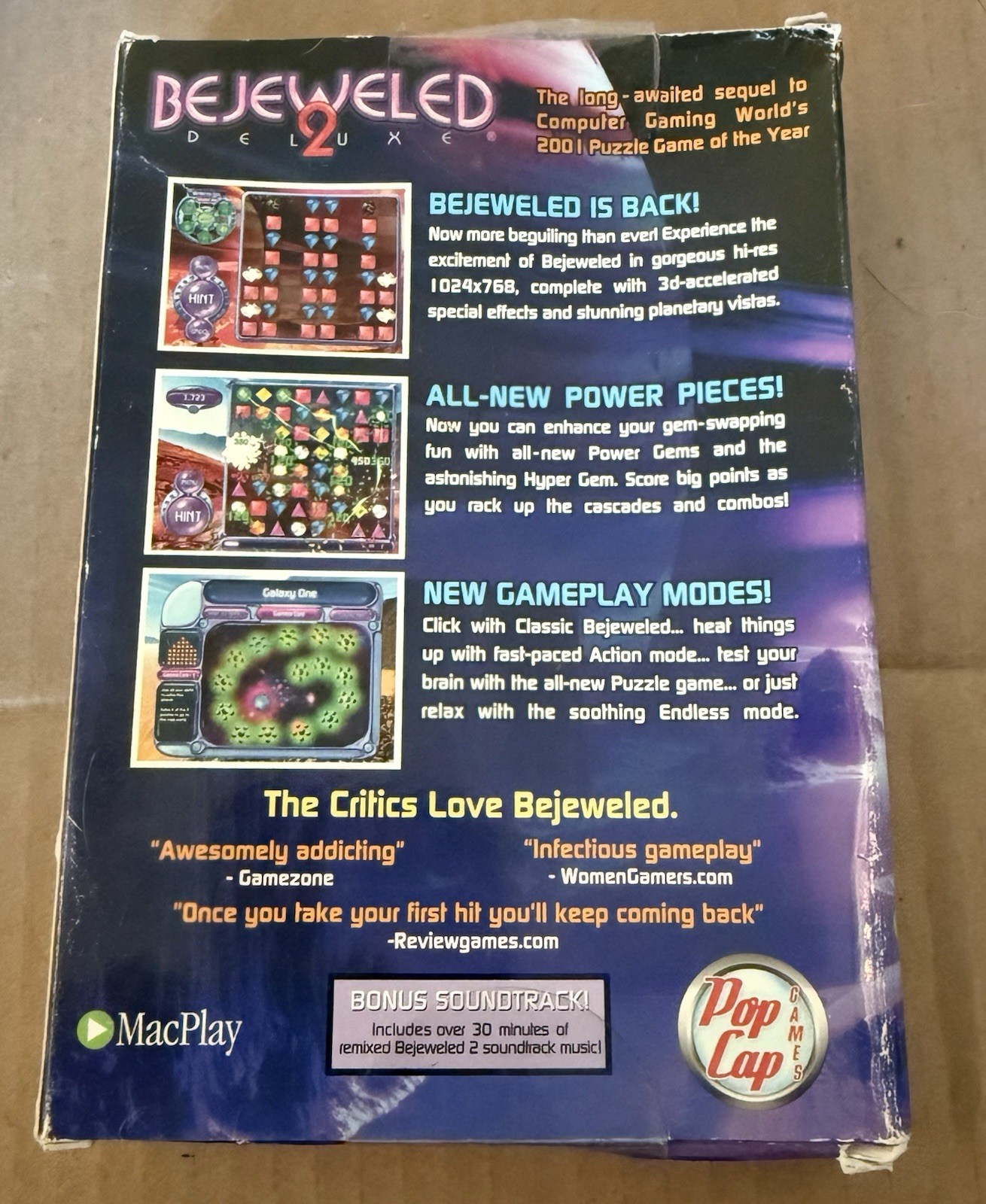 Bejeweled 2 Deluxe (PC, 2004) Factory Sealed *Open Box*
