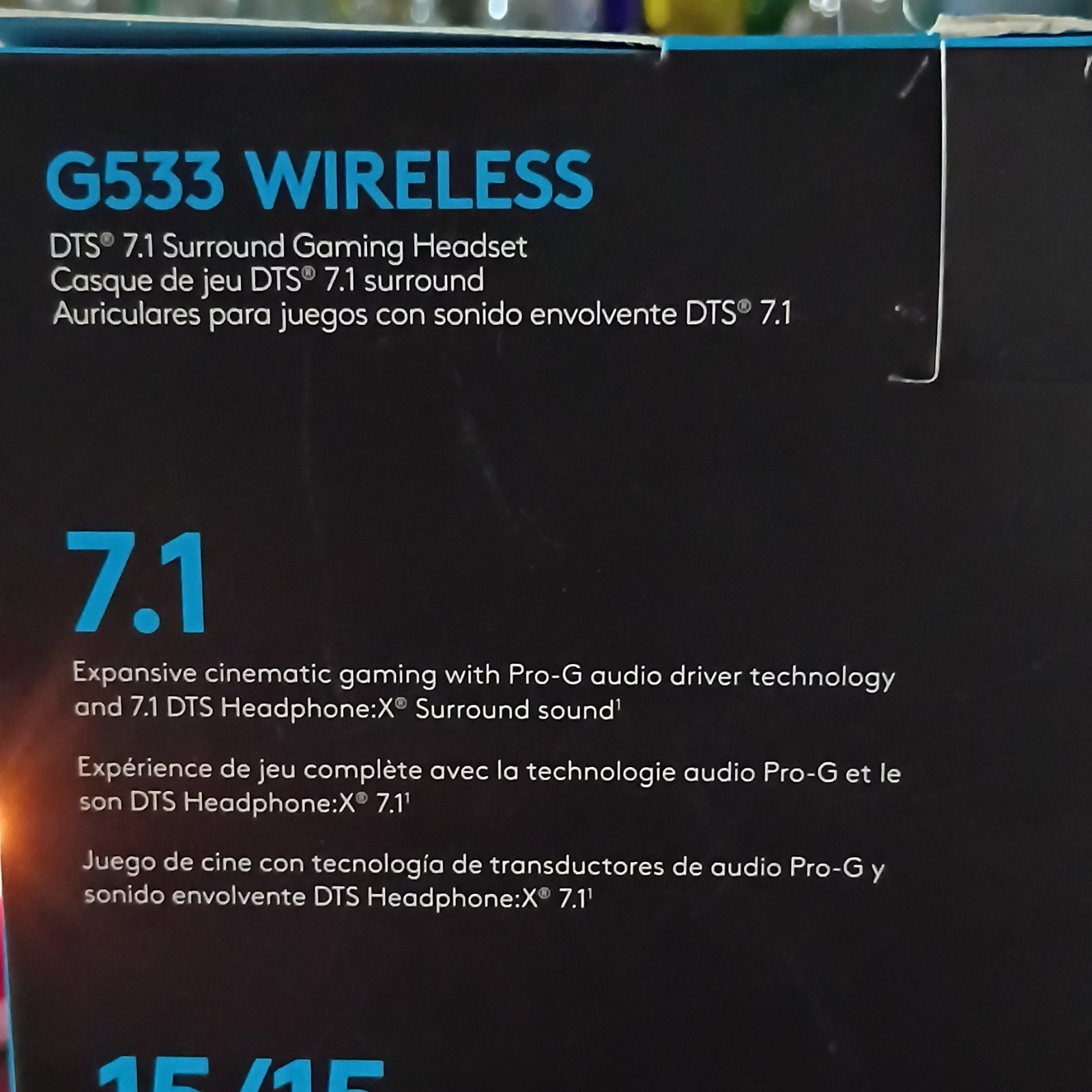 Logitech G533 Wireless Bluetooth DTS 7.1 Surround Gaming Headset Black