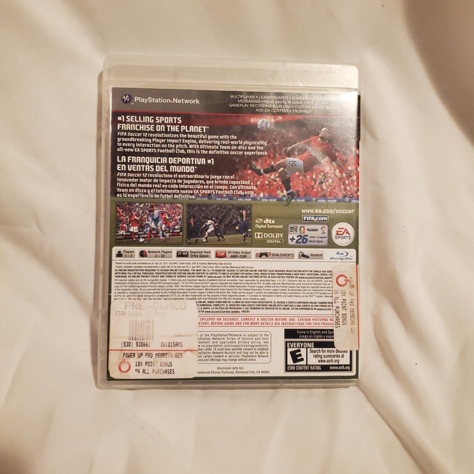 FIFA Soccer 12 (Sony PlayStation 3, 2011) CIB Complete Tested and Working