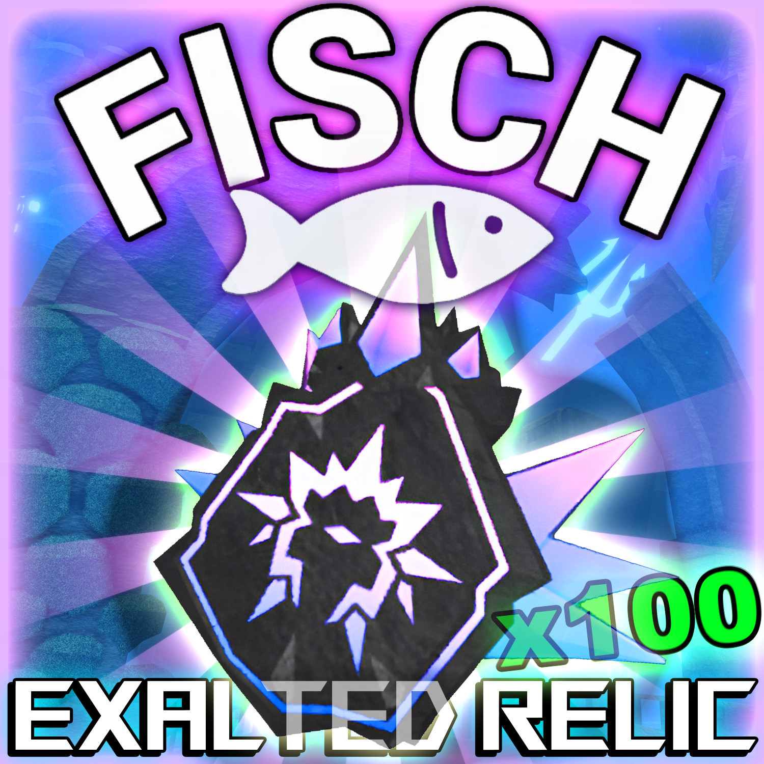 🐟FISCH – 100 Exalted Relics ⚡FASTEST DELIVERY⚡fish/cs/coins/rare
