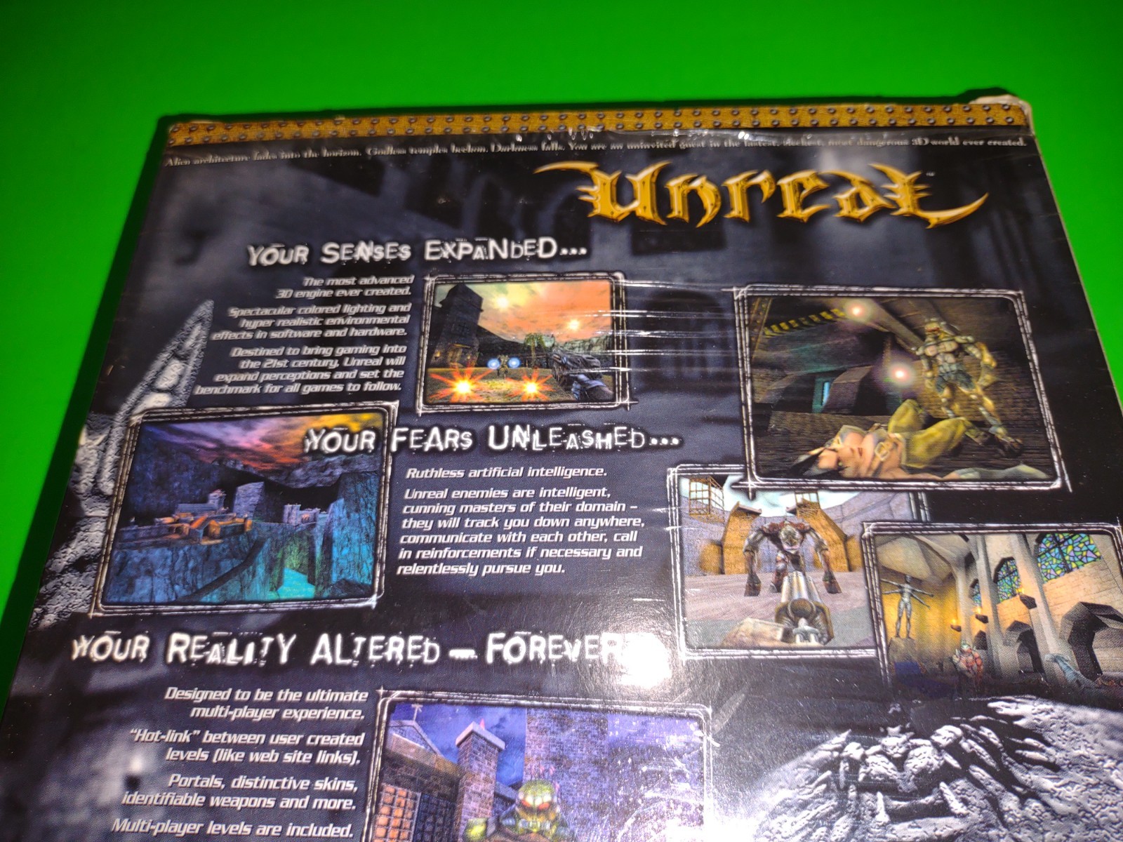 Big Box Unreal Tournament PC CD ROM Game by GT Interactive Non-Shadow Box