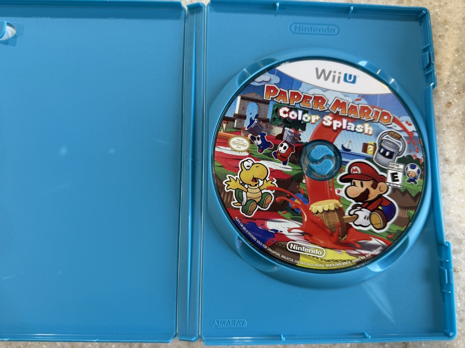 PAPER MARIO COLOR SPLASH WII U NINTENDO WIIU WII U GAME & CASE NES HQ