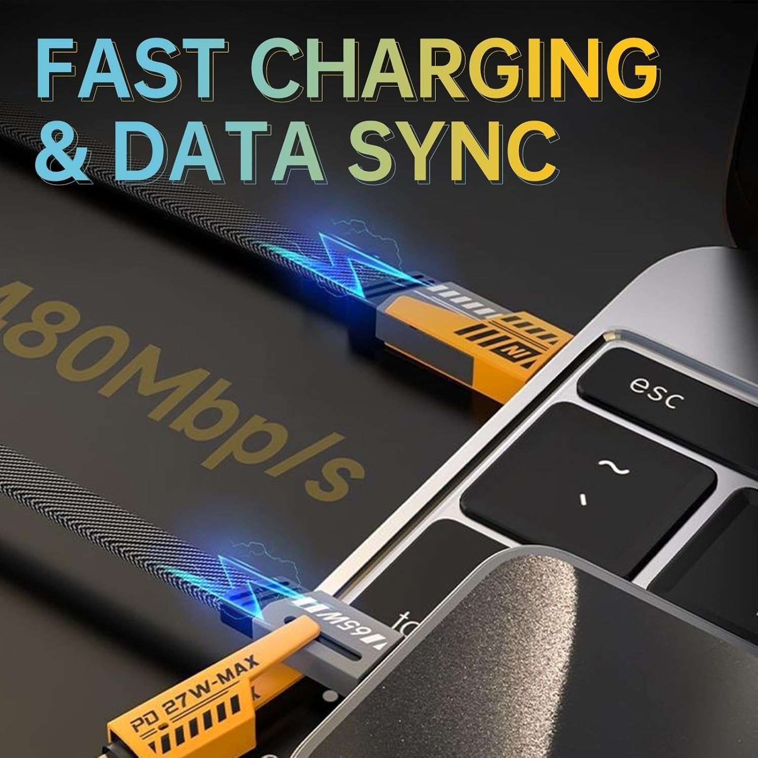 4 in 1 Mecha Fast Charging Data Cable Cord PD 27W For All Models 4 Ports Switch*