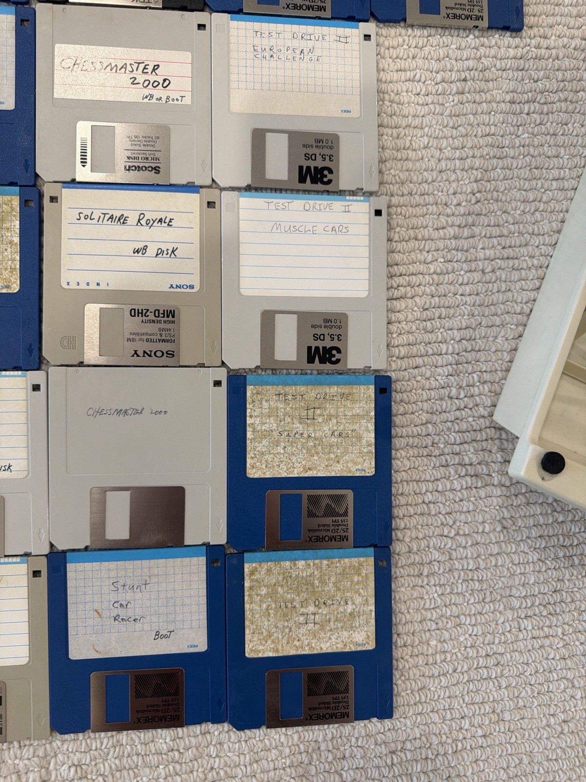 Commodore Amiga Game Disk Lot 52 Tested Lemmings SimCity Test Drive Case