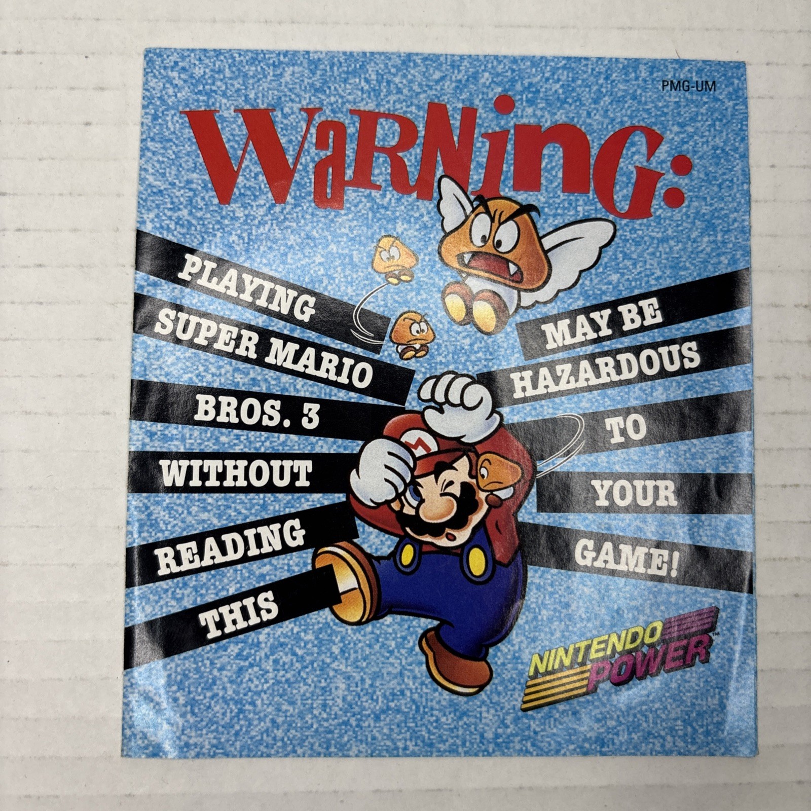 NES “Super Mario Bros. 3” Nintendo Power Fold-out INSERT {Unused}~ 1990~NICE!