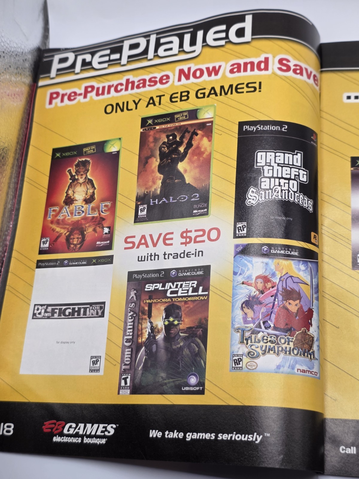 EB Games Summer 2004 Catalog Spider-Man 2 Pikmin 2 VG Complete Magazine Promo