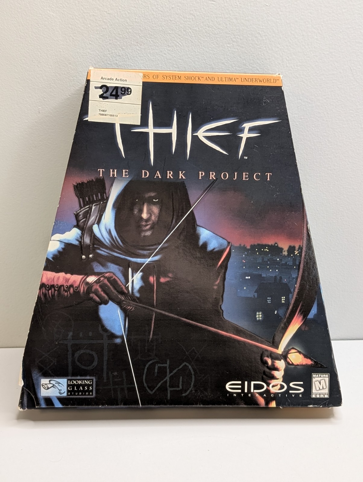 Thief Dark Project EIDOS Trapezoid Big Box PC Game Complete CIB Demo Disk 1998