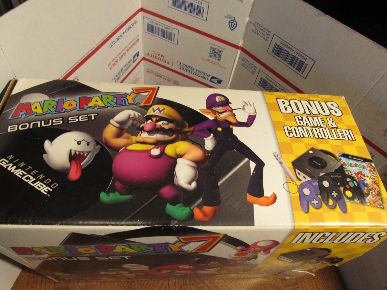 Nintendo Gamecube Mario Party 7 Bonus Set Console Box Only (No Console Included)