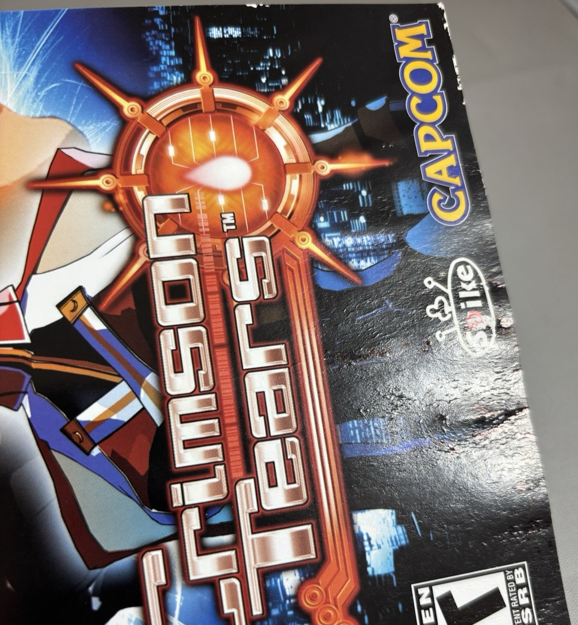 Crimson Tears (Sony PlayStation 2, 2004) Missing Manual ^Water Damage^ READ!