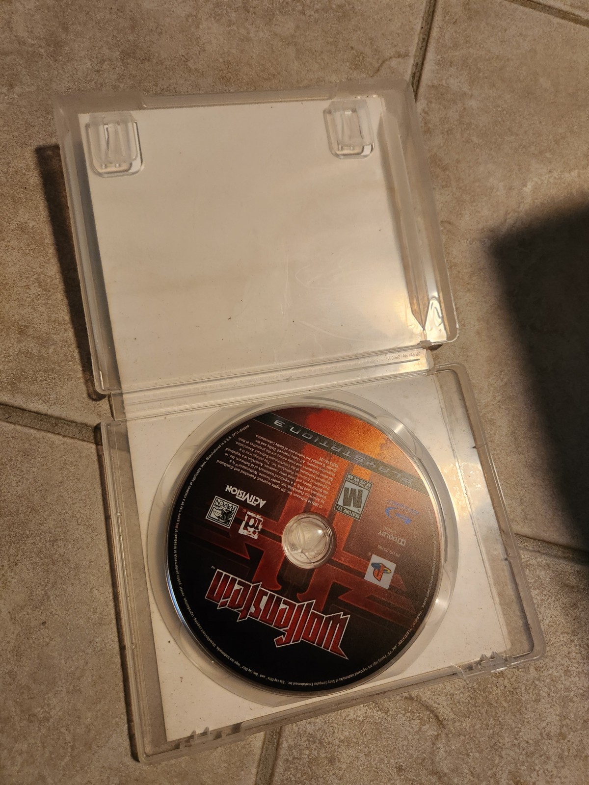 Wolfenstein Ps3. No Manual.