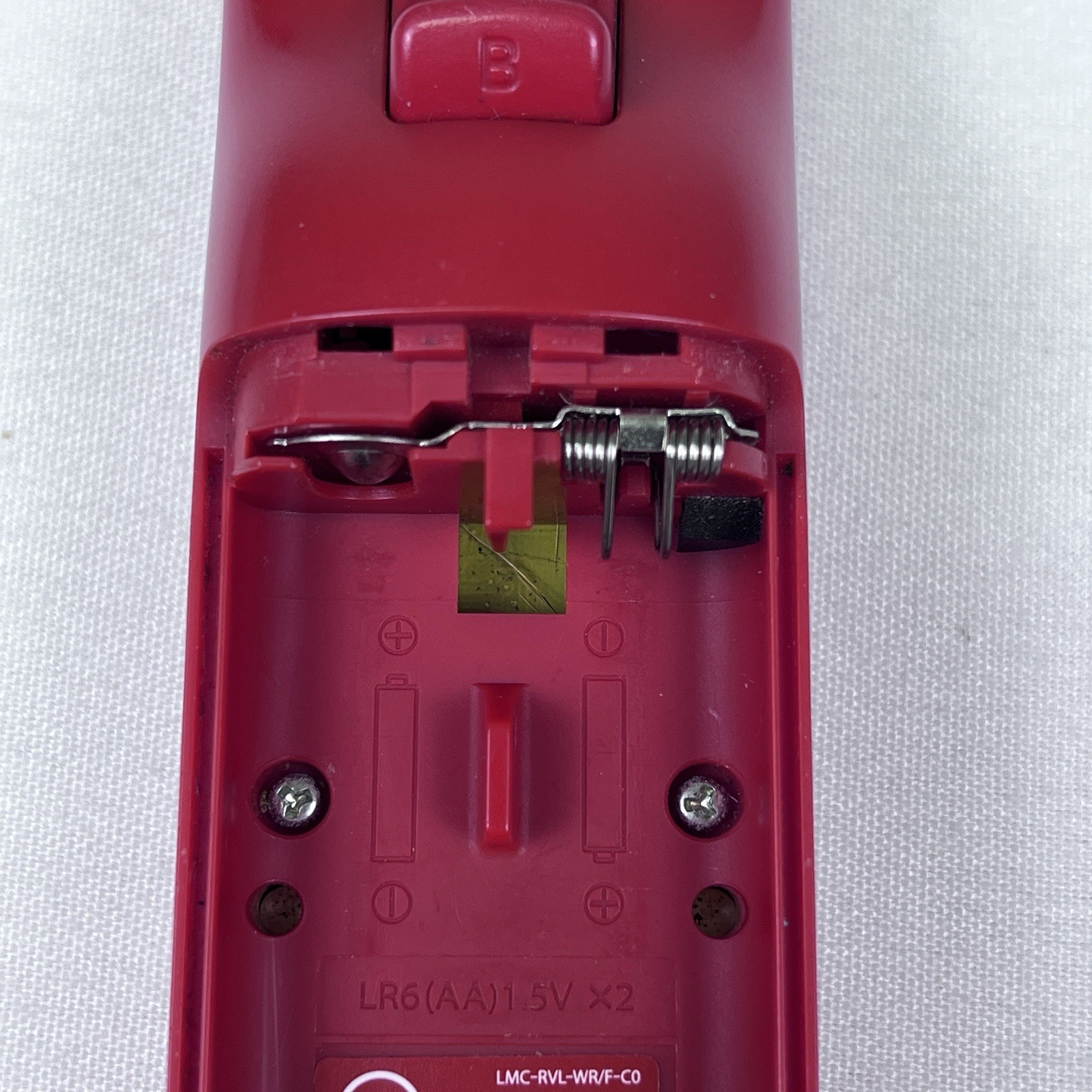 Official Nintendo Wii Remote RVL-036 Red Game Motion Plus Controller Tested OEM