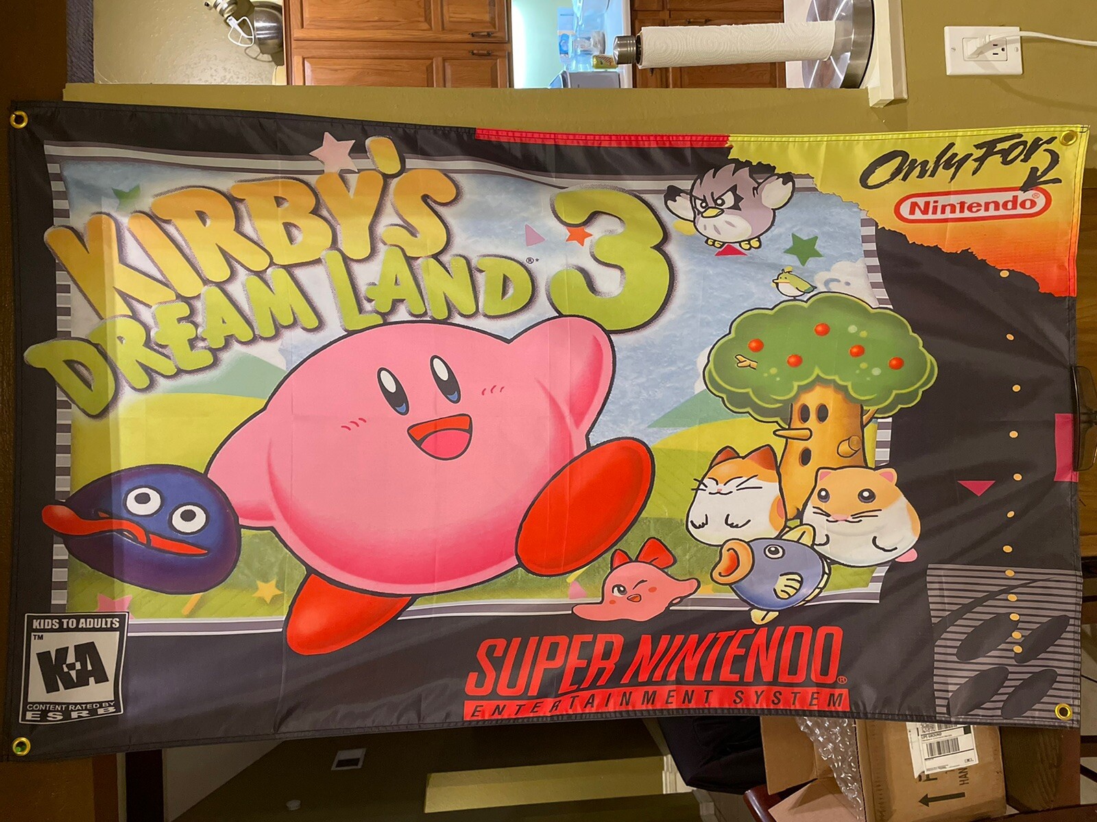 Kirby’s Dream Land 3 5′ Flag Super Nintendo Entertainment System SNES 1997