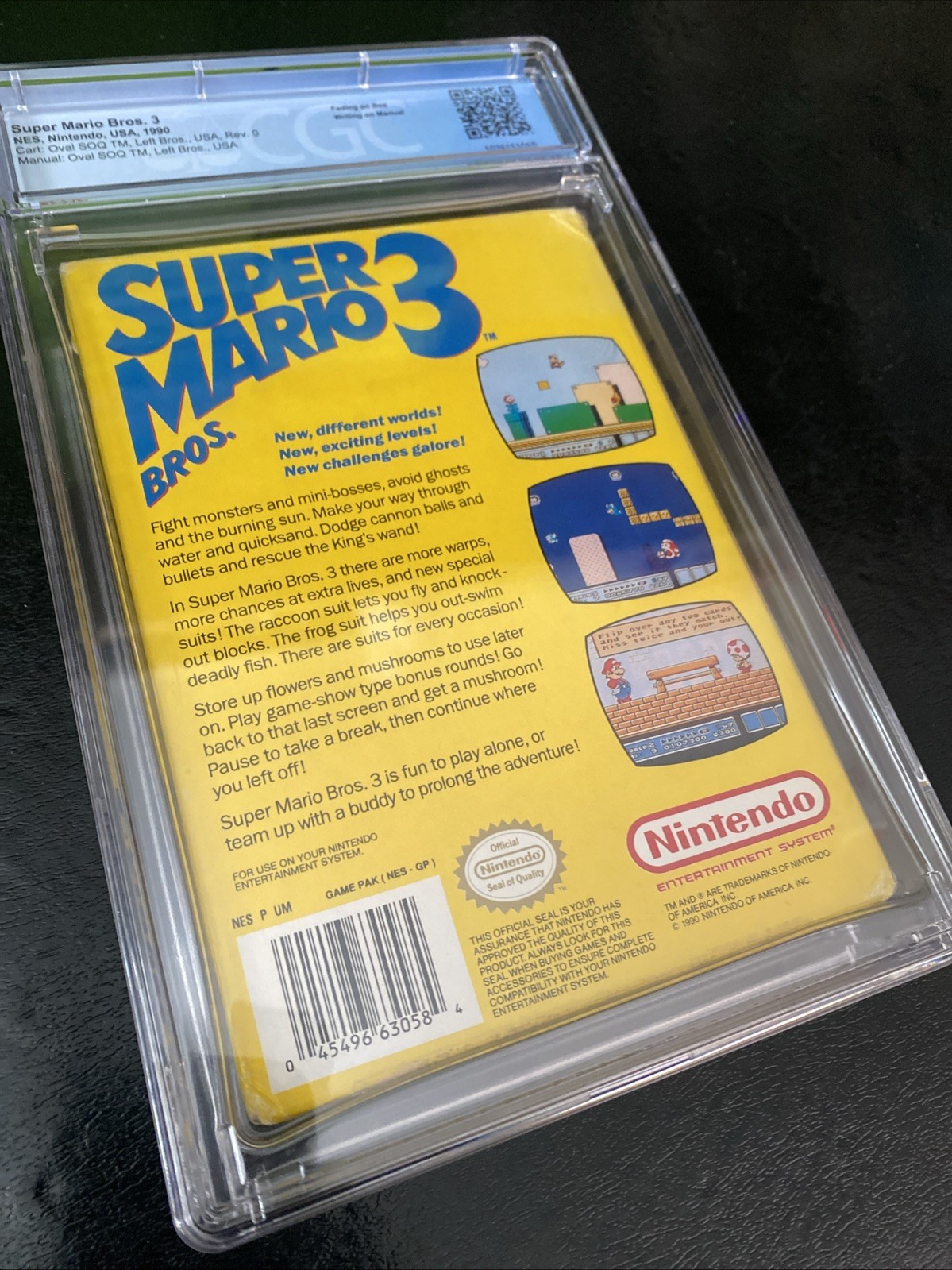 Super Mario Bros 3 Nintendo NES LEFT BROS Graded 7.0 CIB Complete CGC Universal