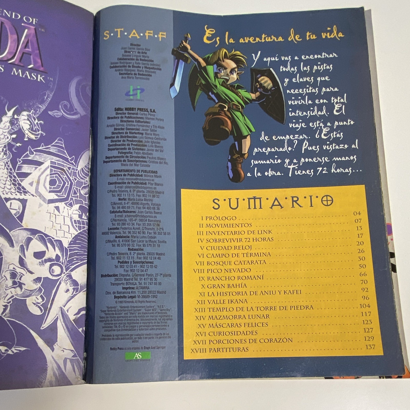 Nintendo Accion Legend Of Zelda Majora’s Mask Official Guide From Spain