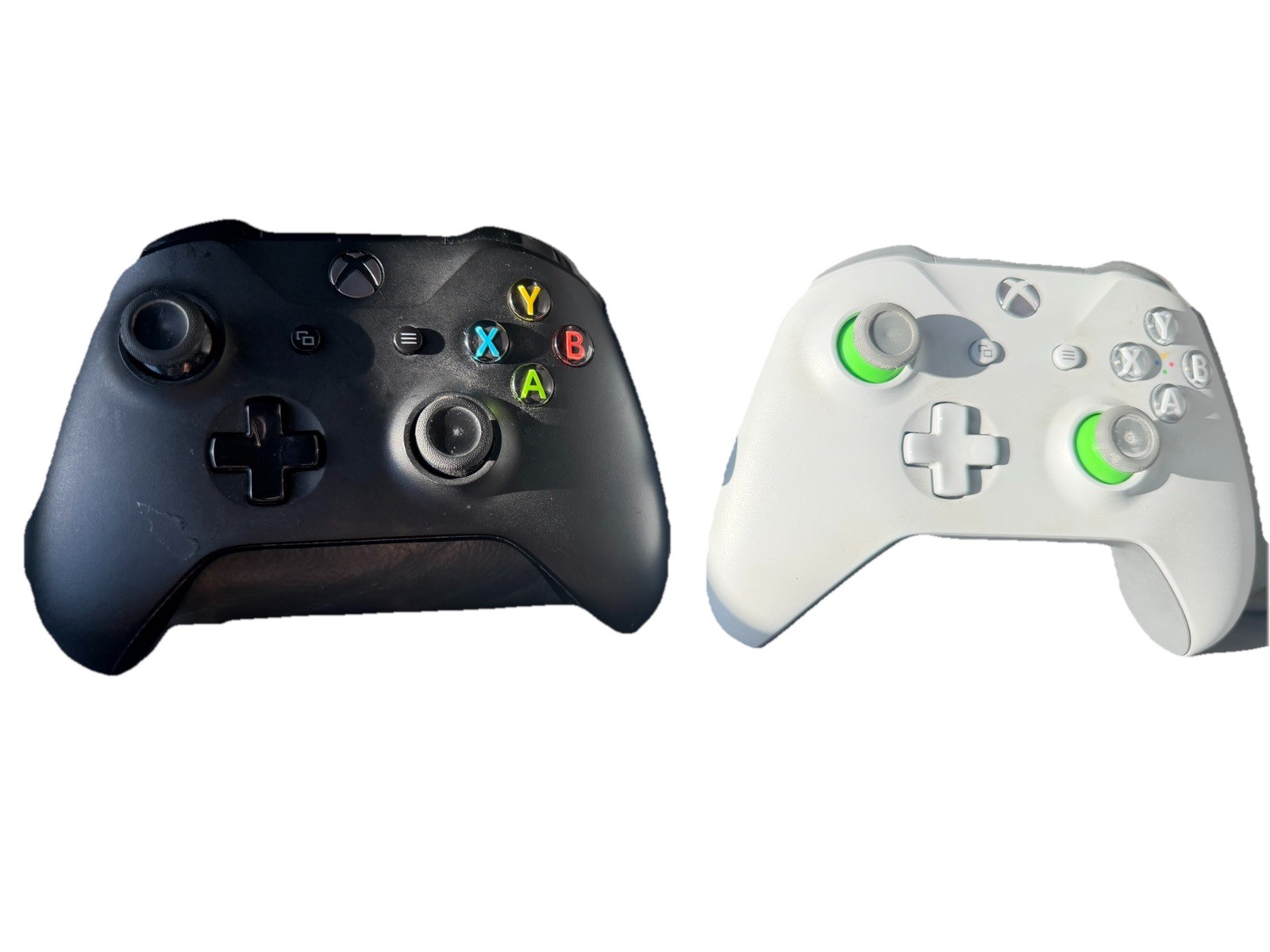 Lot Of 2 Microsoft Xbox One Wireless Controller 1708 Black And Gray, WORKING