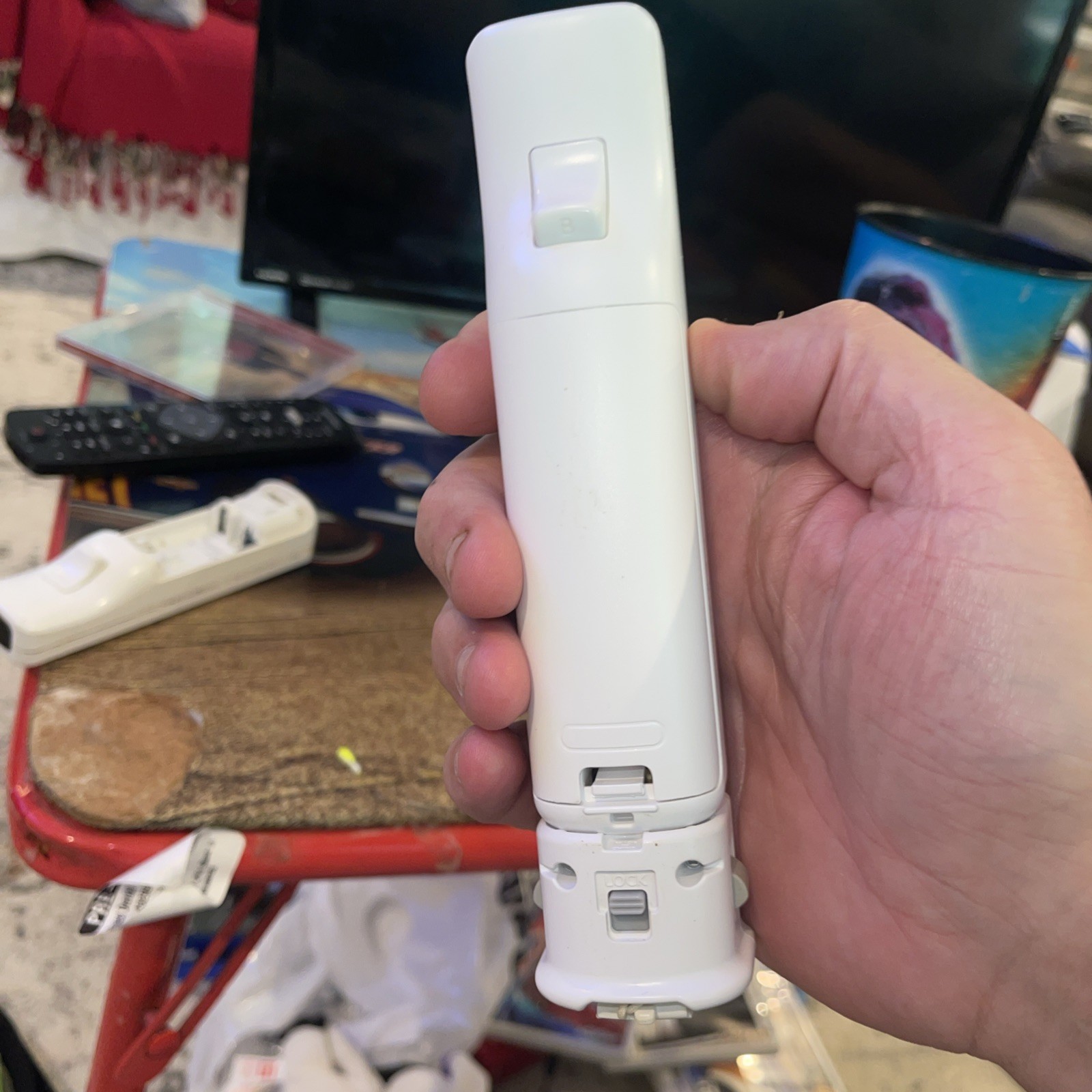 Nintendo Wii OEM White Remote Wiimote with Motion Plus Adapter Tested Free Ship