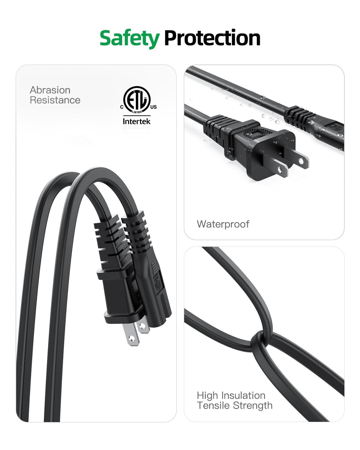 3 Ft AC Power Cord Cable Fit for Sony PS5 PS4 PS3 Slim Playstation 5 4 3, Xbox S