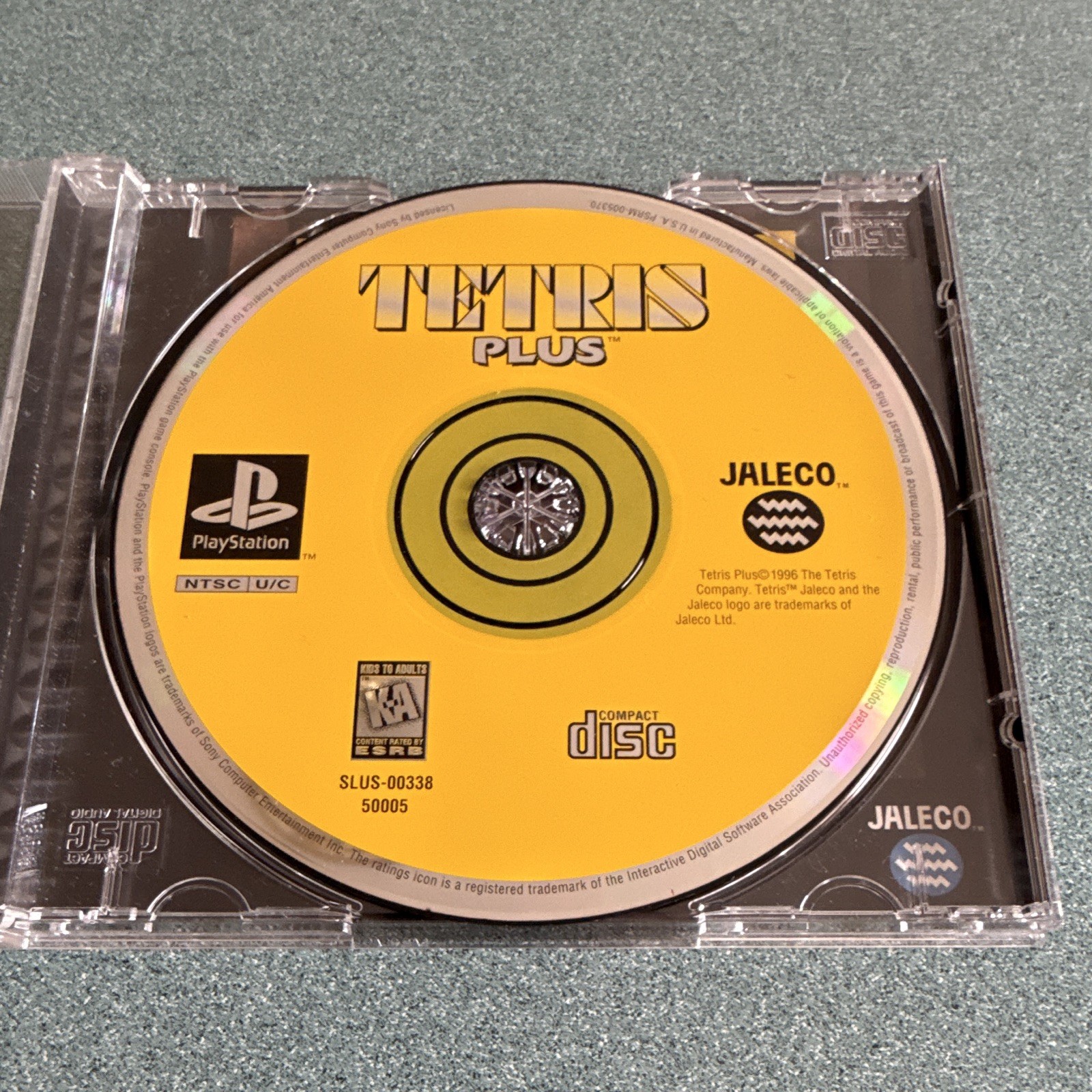Jaleco Tetris Plus PS1 w/ Manual, KA NTSC-U/C (US/CA) 1996 Puzzle