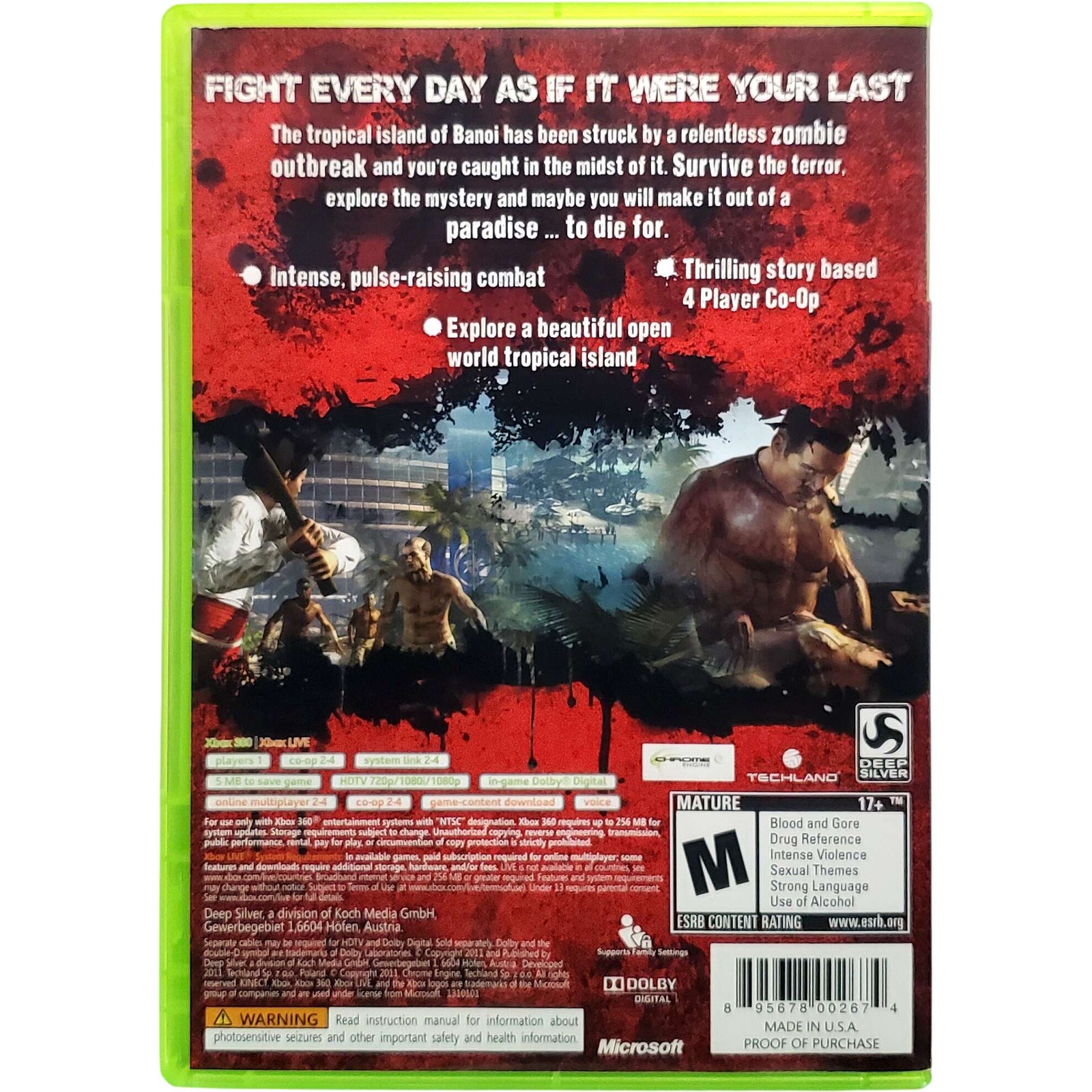 Dead Island Special Edition – Microsoft Xbox 360 Tested 1Y Guarantee
