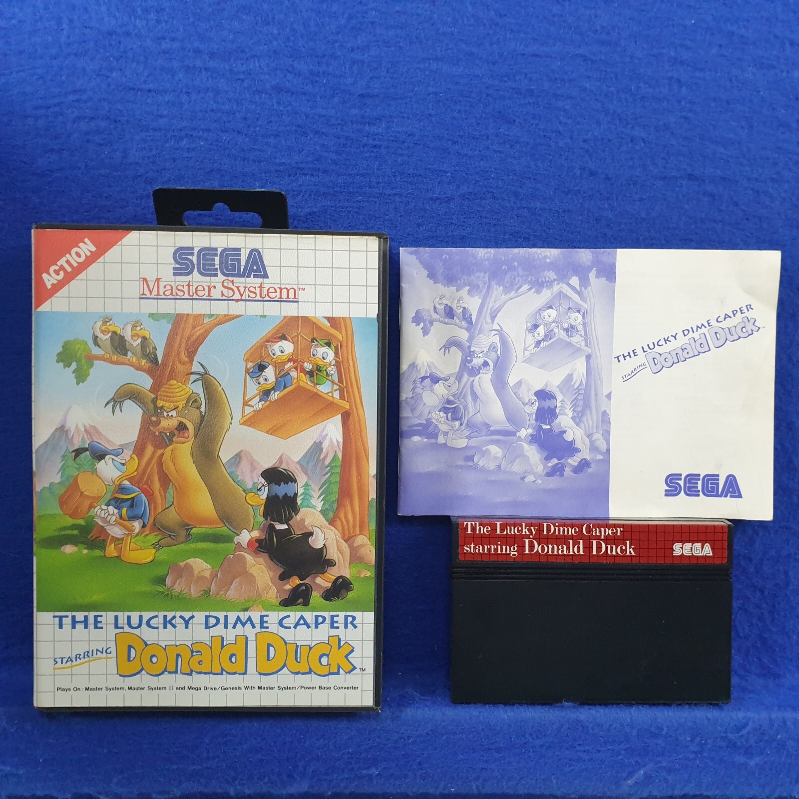 Master System LUCKY DIME CAPER Starring Donald Duck PAL REGION FREE Works in US