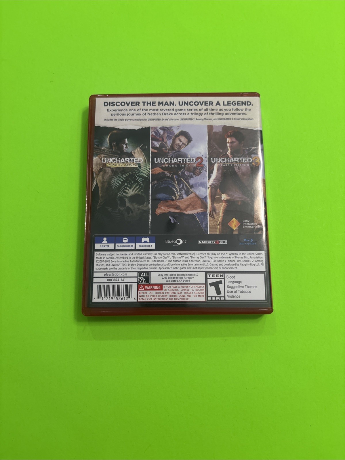 Uncharted: The Nathan Drake Collection (Sony PlayStation 4, 2019) PS4