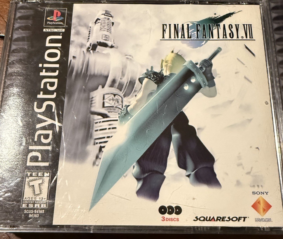 Sony PlayStation 1 PS1 Console Bundle 1 Controllers + Cables Final fantasy games