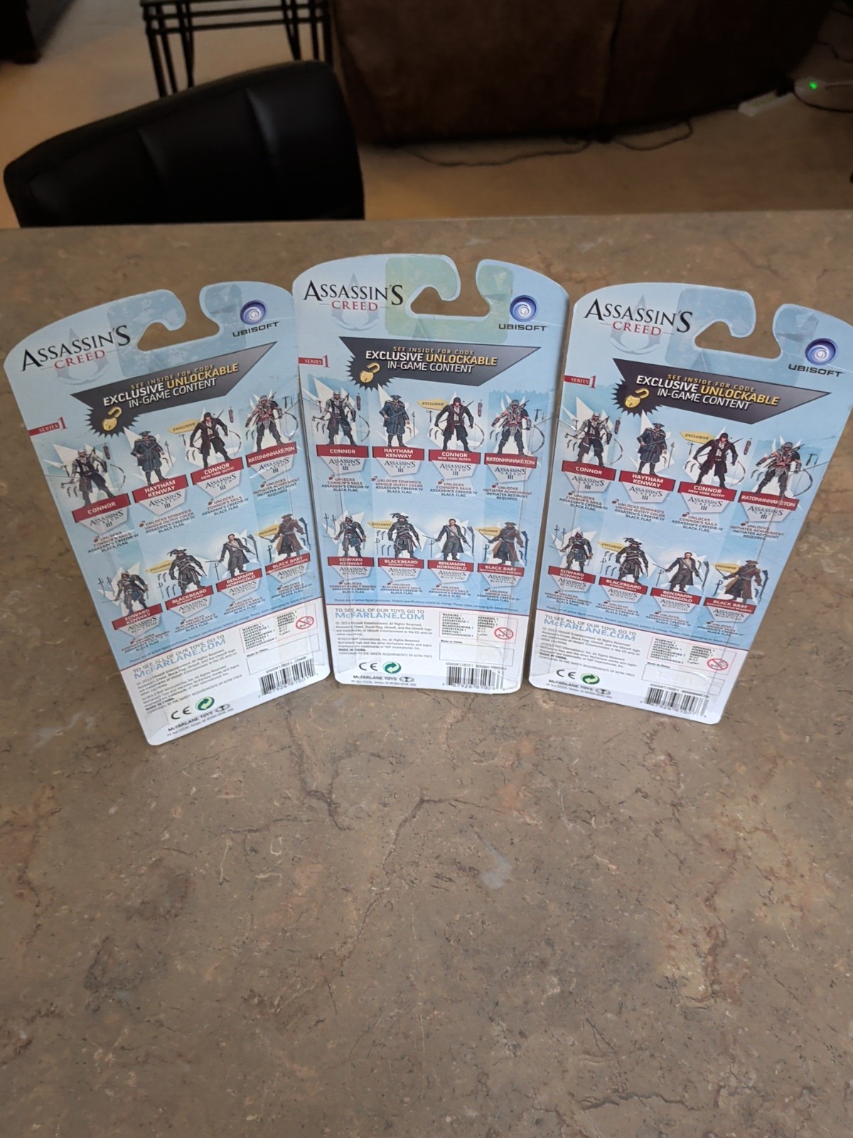 McFarlane Toys Assassin’s Creed Series 1 Action Figures Set Of 3 NEW! SEALED!