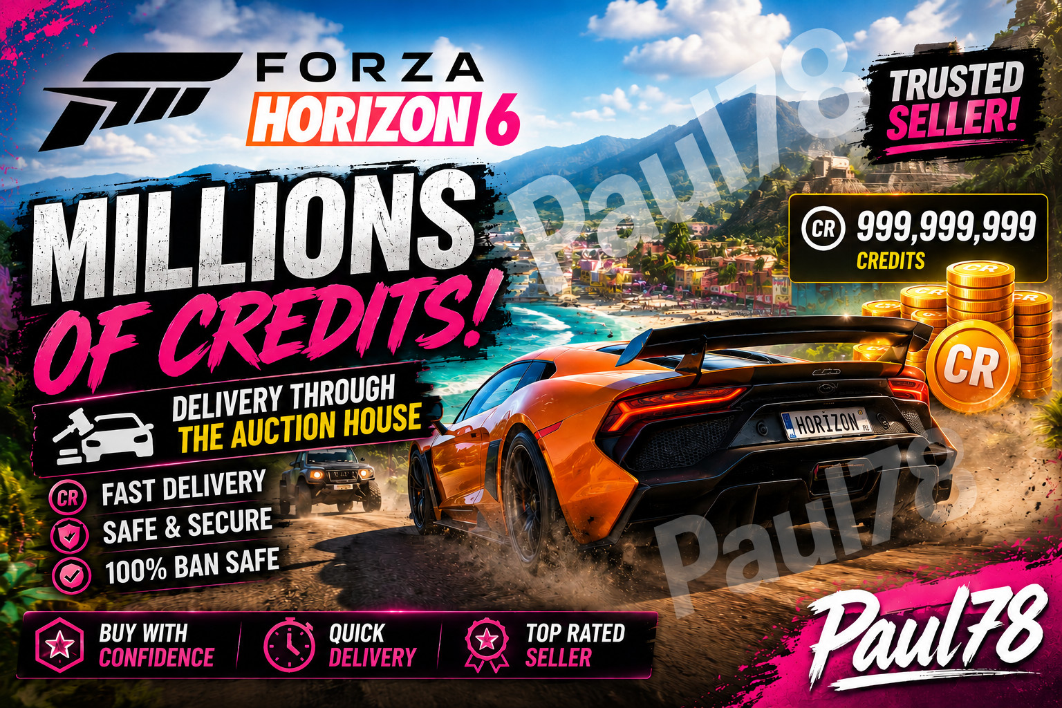 Forza Horizon 6 | 5M-100M Credits | XBOX & PC