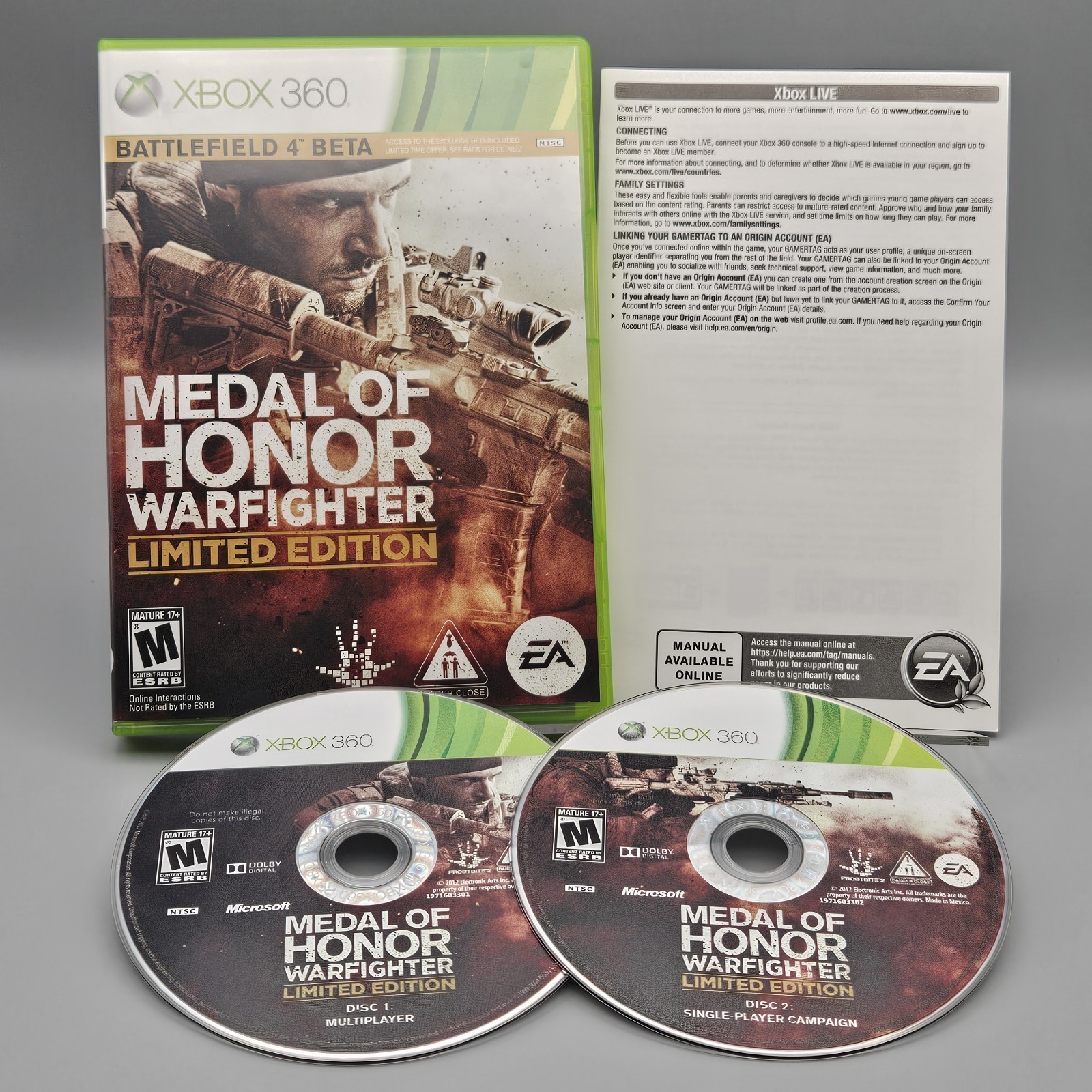 Medal of Honor Warfighter Xbox 360 Limited Edition Complete Excellent Refurb