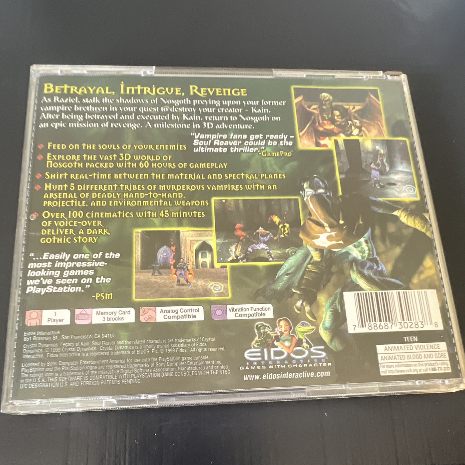 Eidos Legacy of Kain: Soul Reaver Sony PlayStation PS1-CIB-UNTESTED