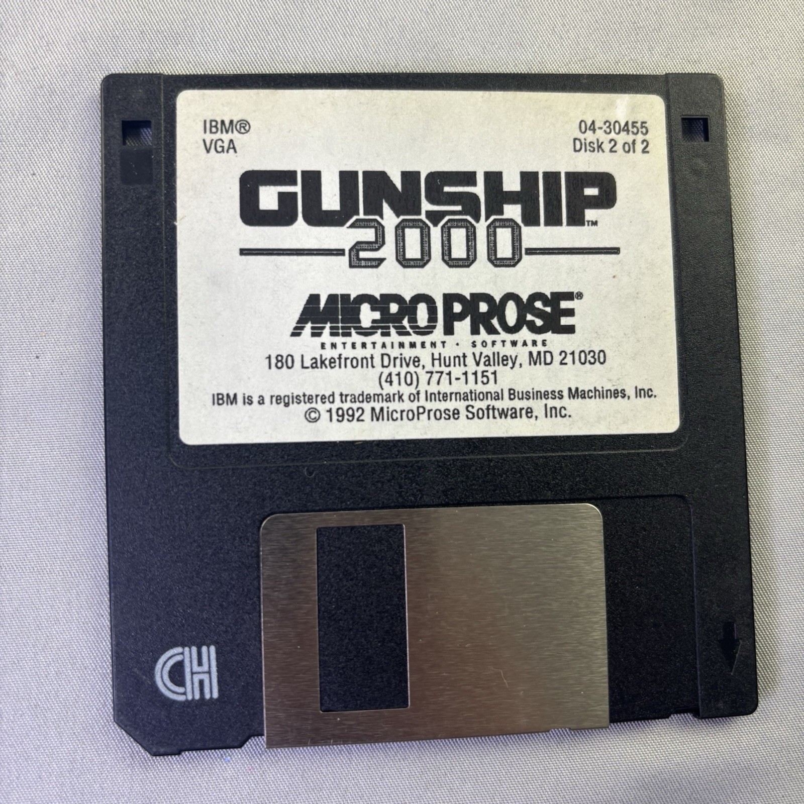 Gunship 2000 Helicopter Combat Simulator IBM PC Computer Video Game Micro Prose