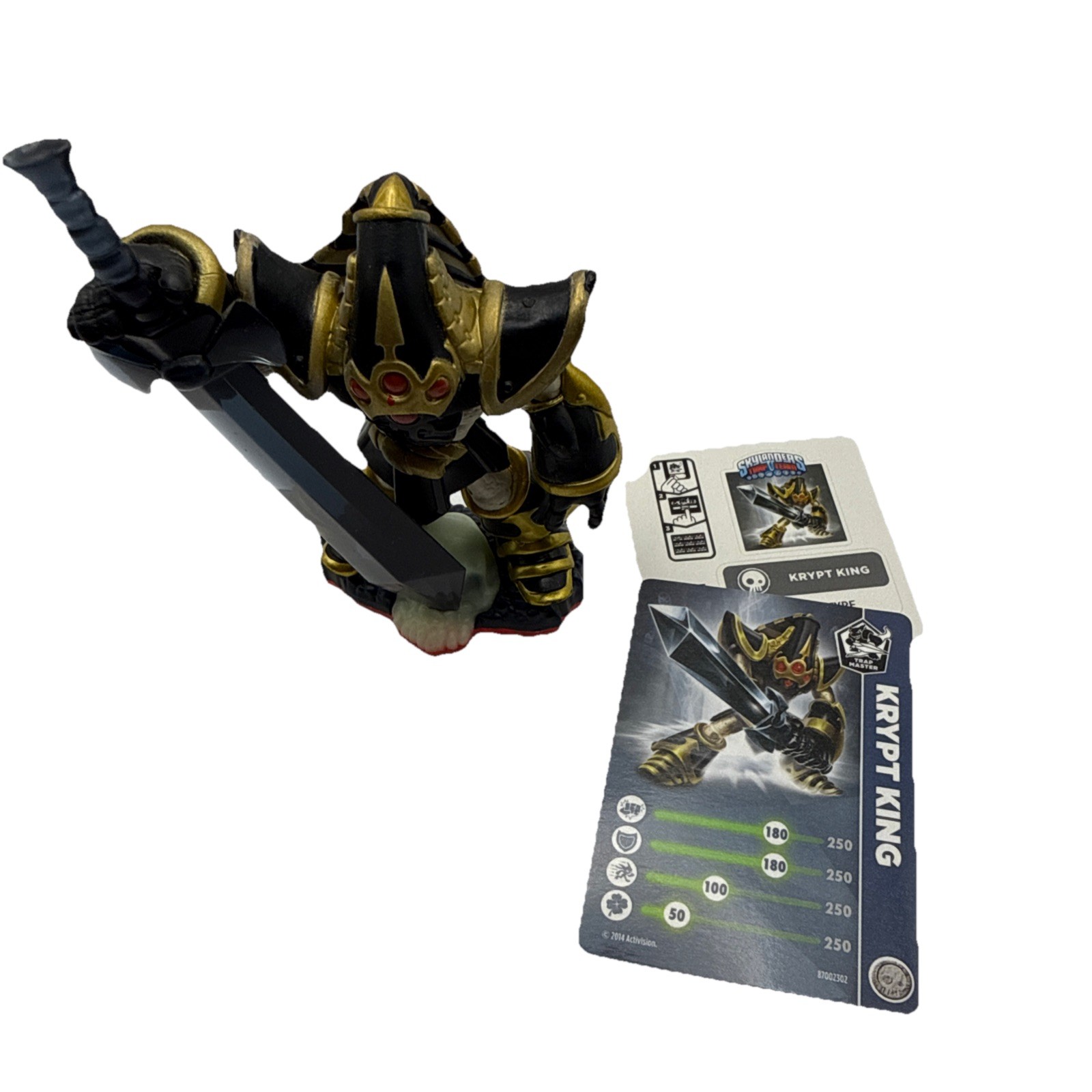 Skylanders Trap Team KRYPT KING Trap Master Undead Figure + CARD STICKER CODE