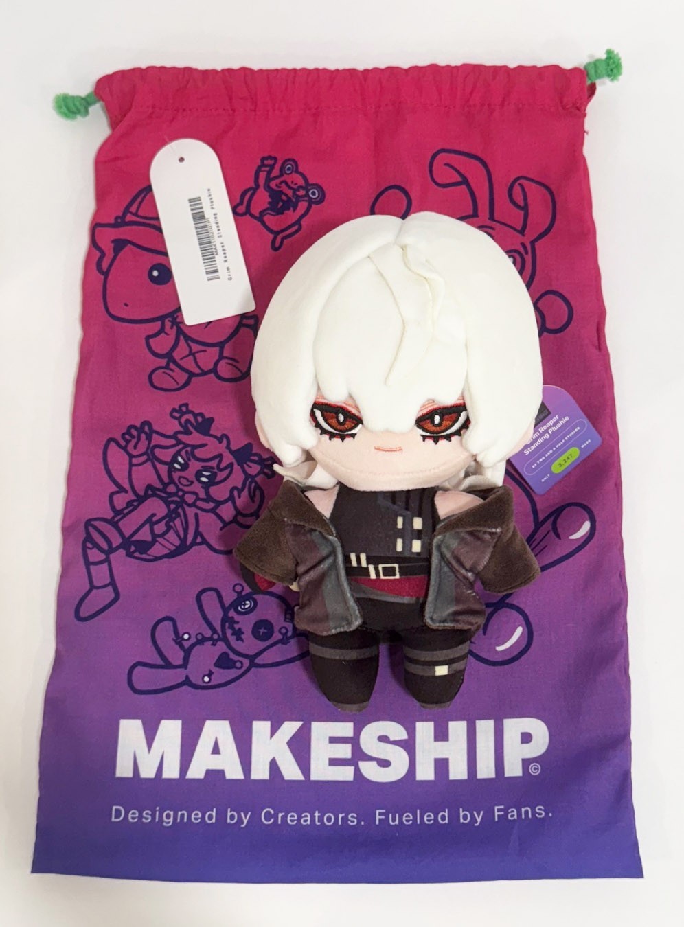 Makeship Grim Reaper Standing Plushie Date With Death Video Game Plush NEW Rare