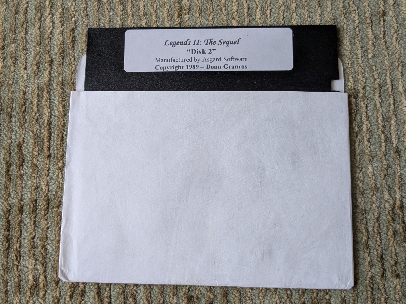 Rare TI-99/4a LEGENDS II THE SEQUEL Asgard 5.25″ Disk Software GRANROS Manuals