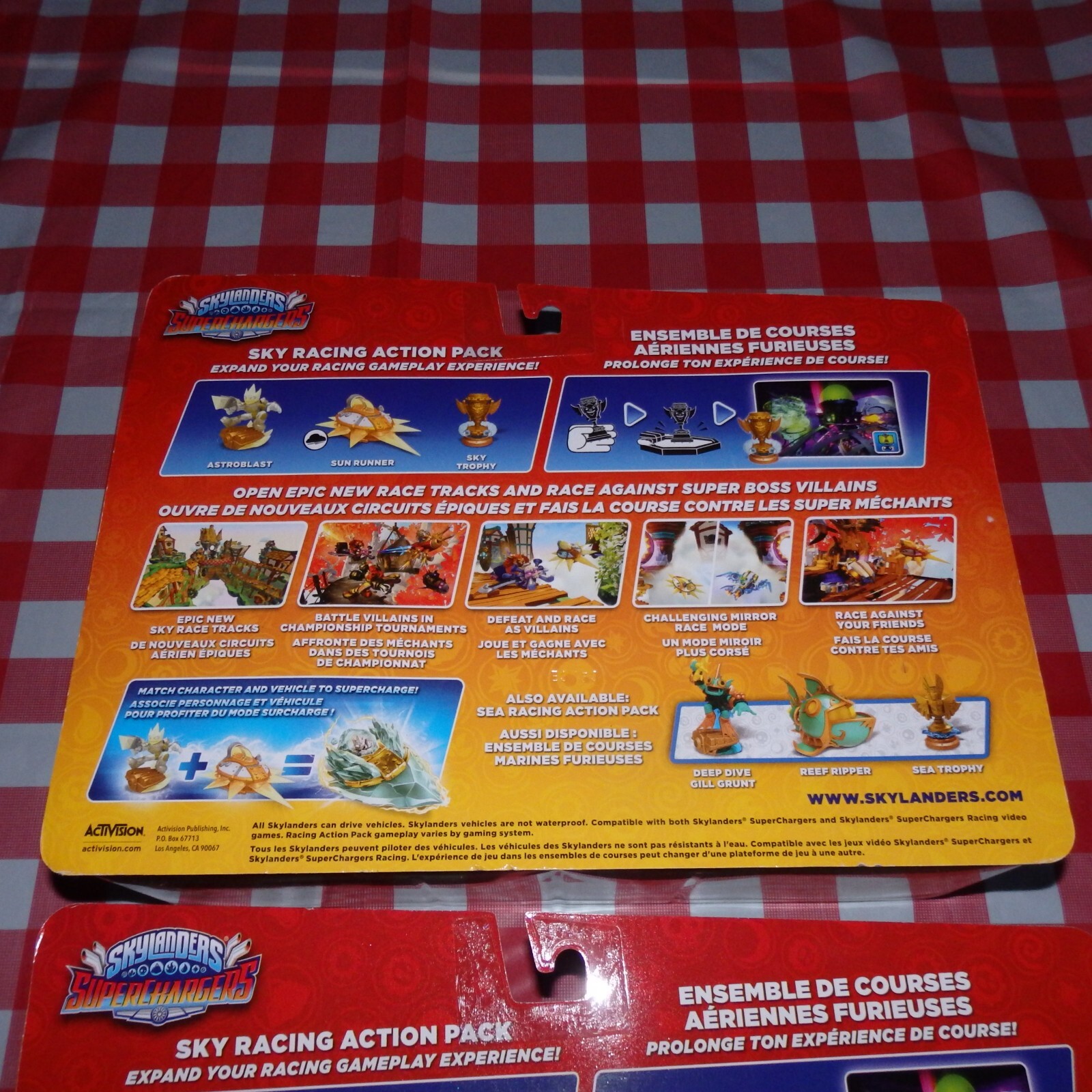 Lot of 2 Skylanders Superchargers Sky Racing Action Packs *Astroblast, Sunrunner