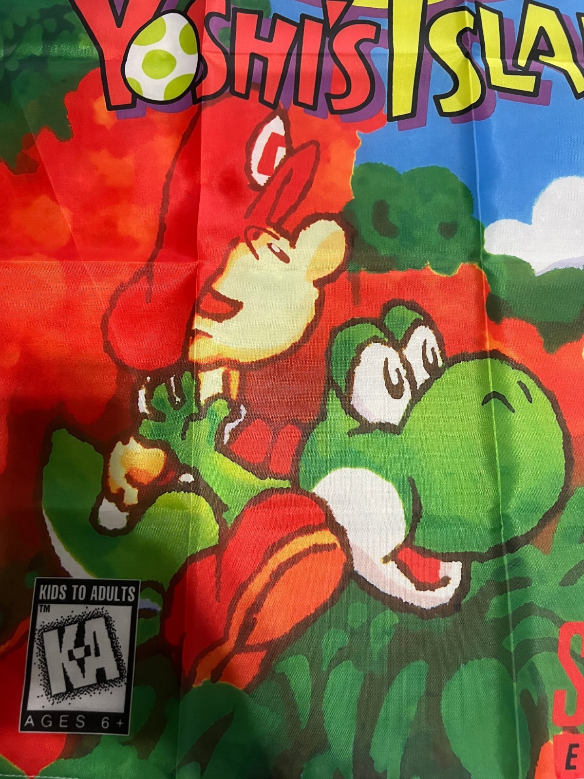 Super Mario World 2 Yoshi’s Island Custom Wall Flag Tapestry 2 x 3 Ft SNES