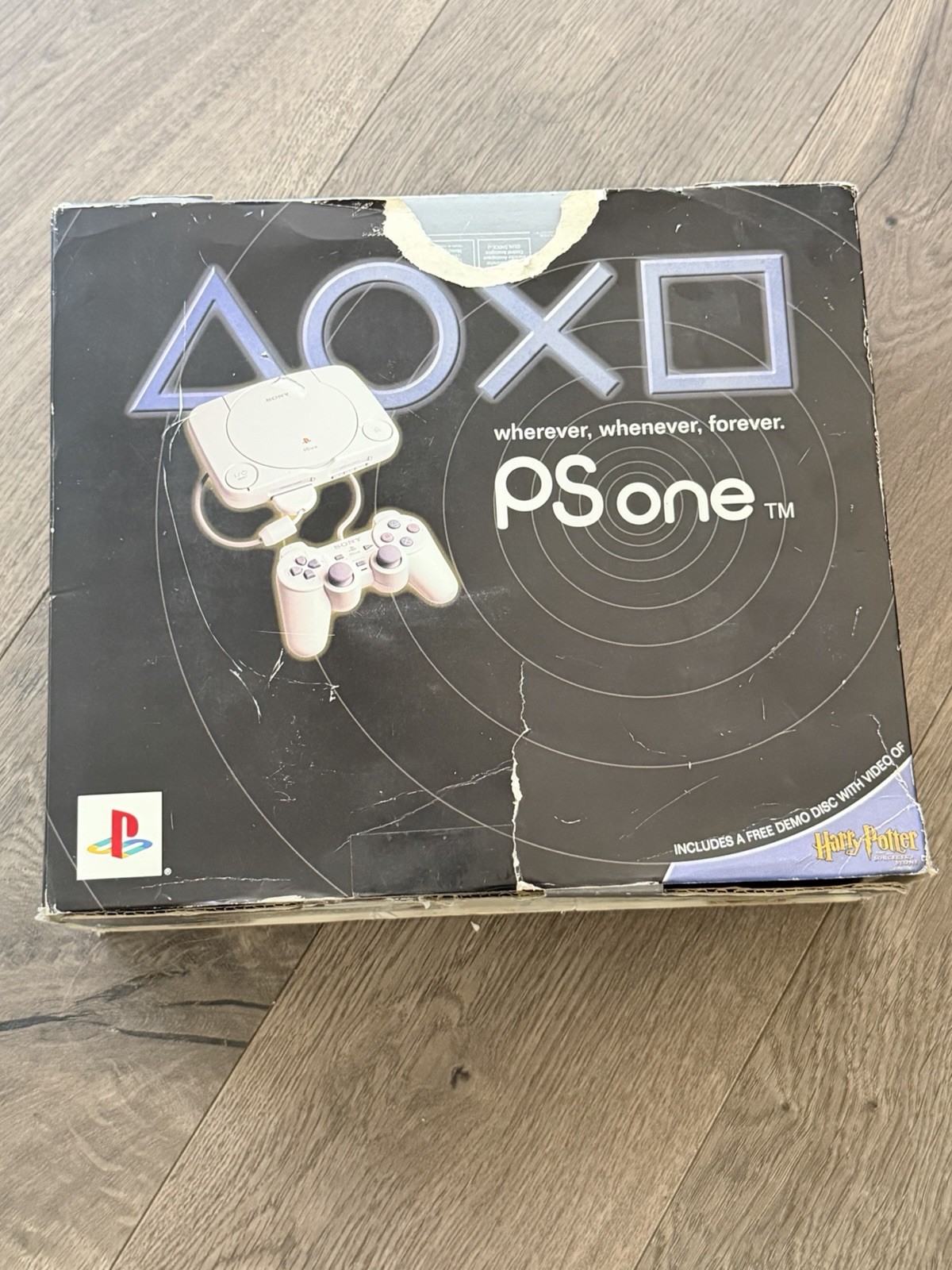 PSOne Console w/ LCD Screen + Box + Demo Discs TESTED & WORKS NWOB OPEN BOX