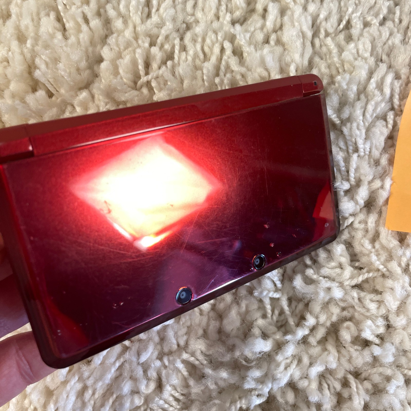 Nintendo 3DS Flame Red Handheld Console System CTR-001 READ