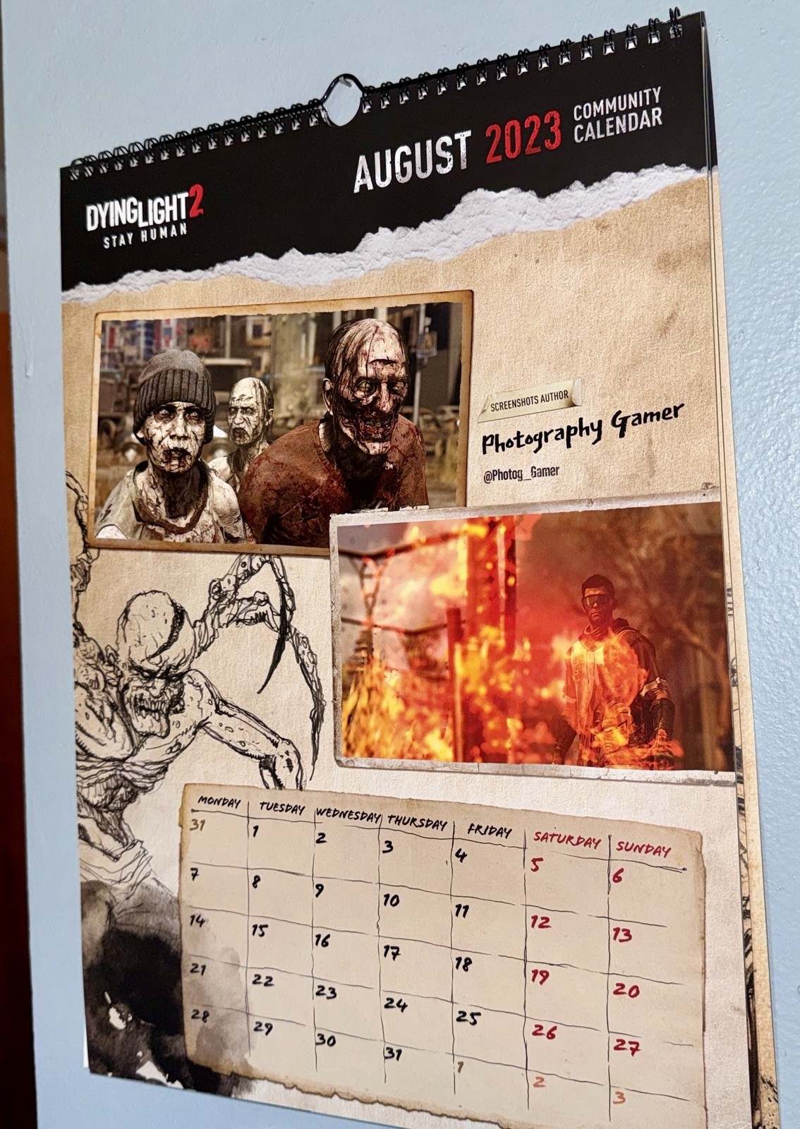 RARE Dying Light 2 Official 2023 Community Calendar Techland Press Kit
